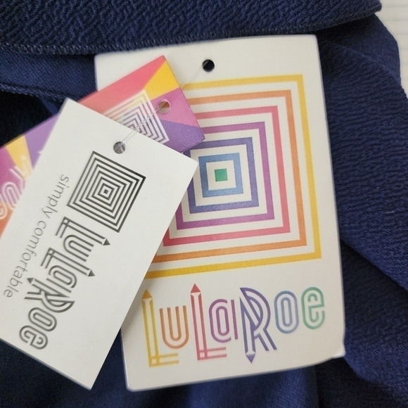 Lularoe Cici Elastic Ruffle Neckline Fitted Bodice Ruffle Hemline Dress Size S - Picture 10 of 11